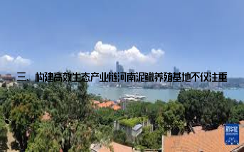 三、构建高效生态产业链河南泥鳅养殖基地不仅注重养殖环节, 还积极向产业链上下游延伸, 形成“养殖—加工—销售—休闲观光”一体化的高效生态产业链